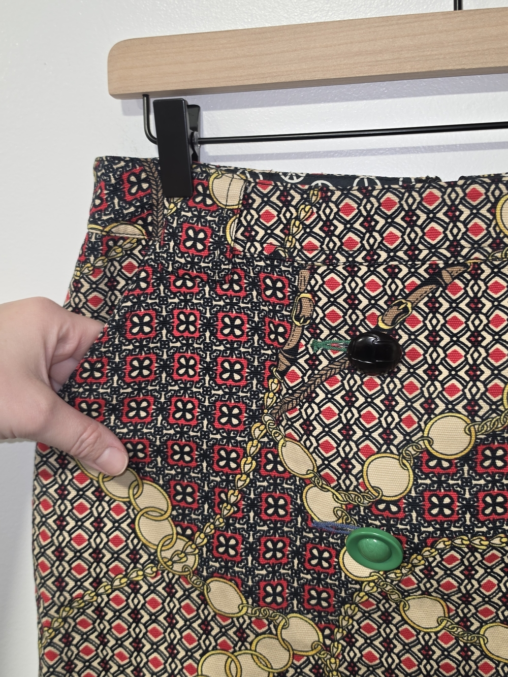 Ivy Jane 100% Cotton Boho Geometric Patterned Multicolor Mini Skirt Size 4 - Picture 3 of 11